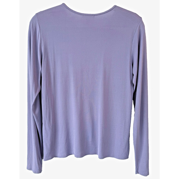 Eileen Fisher Silk Lavender Long Sleeve Small Shirt Layering Office - Picture 2 of 7